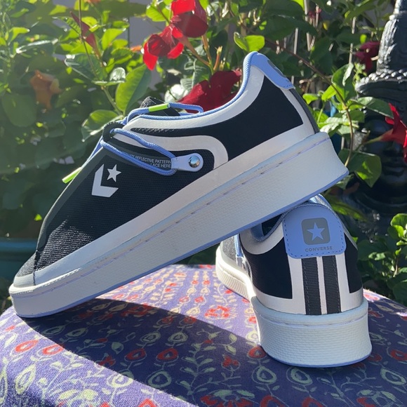 😎 New Reflective Converse Pro Leather OX Low Top Running Sneakers 😎 - Picture 8 of 16